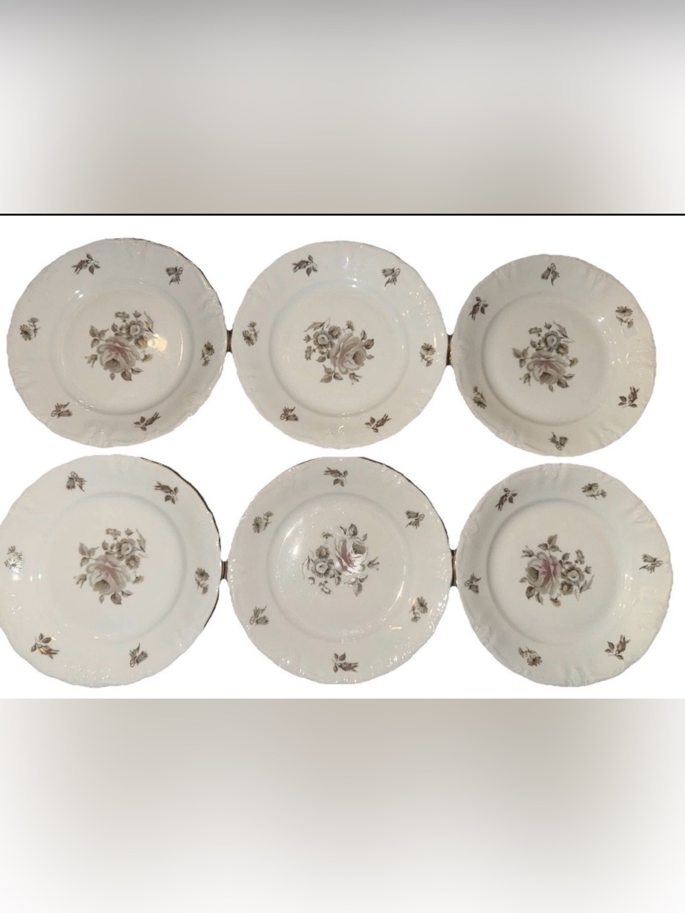VTG 60s “Serenade" Johann Havilland 7.75” Bread Plate Set X6